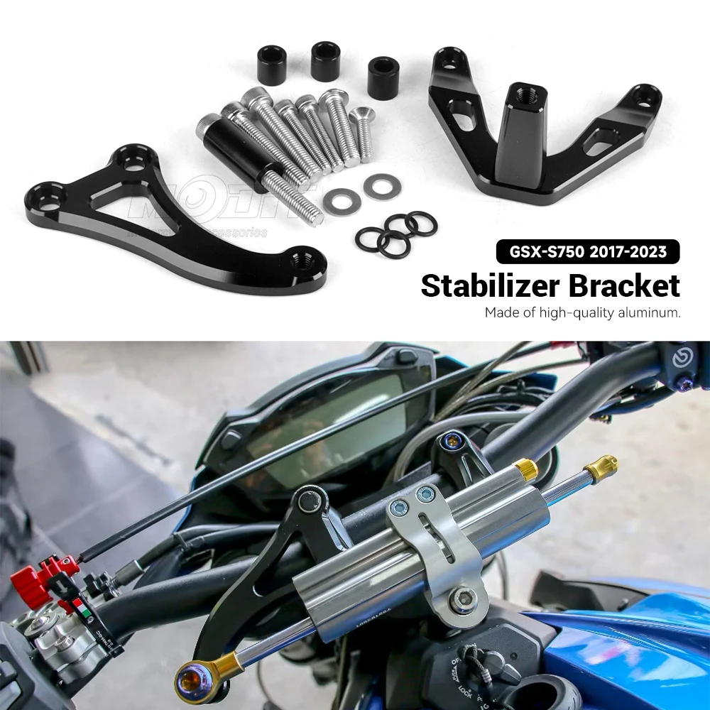 

For Suzuki GSX S750 GSX-S750 GSXS750 2017-2023 Motorcycle Steering Stabilize Damper Shock absorber Bracket Mounting Kit