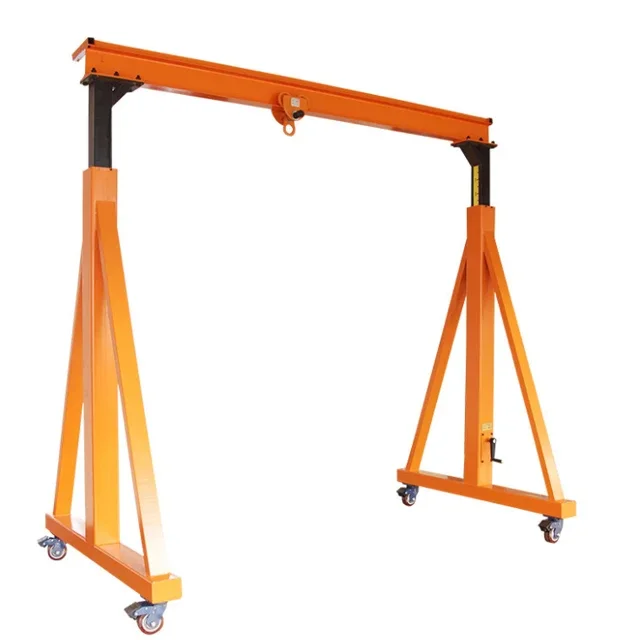 

500kg 1T 2T 3T 5T Warehouse Used Mini Mobile Adjustable Height Boat Lifting Aluminum Gantry Crane