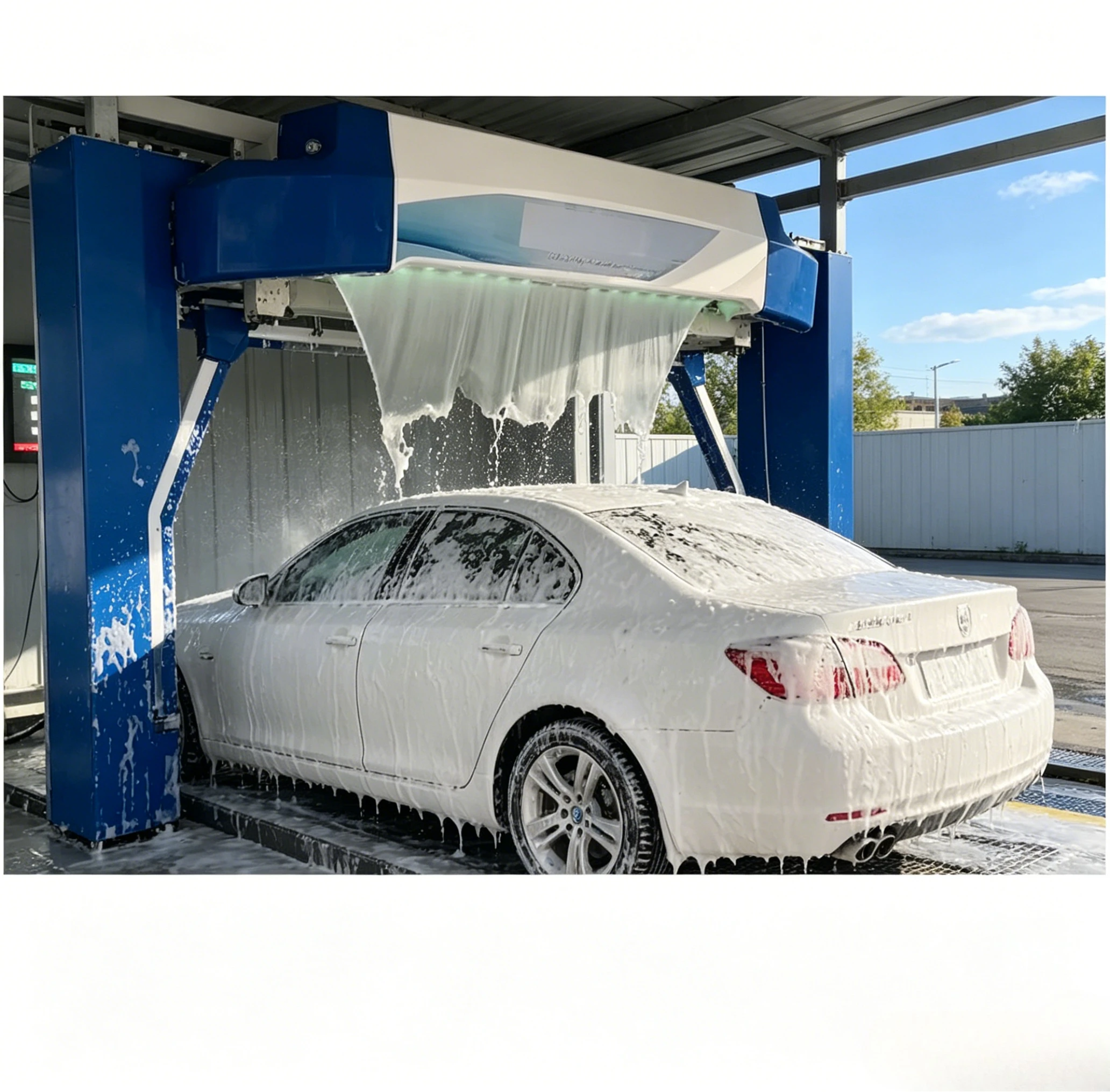 Drive Through Car Wash Automatic Touchless Car Wash Machine High Pressure System for Gas Station Detailing Shop Customized