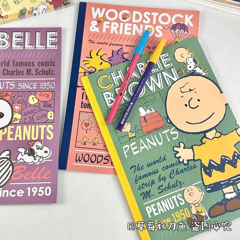 Peanuts Kawali Snoopy Charlie Woodstock Notebook B5 Workbook Thickened Notepad Cartoon Stationery Students' Supplies Toys Gift