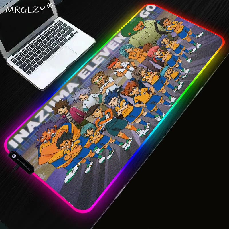 

Inazuma Eleven mouse pad non-slip mat pc game xxl mousepad anime carpet rgb keyboard gaming setup Netbook Game pad led Table mat