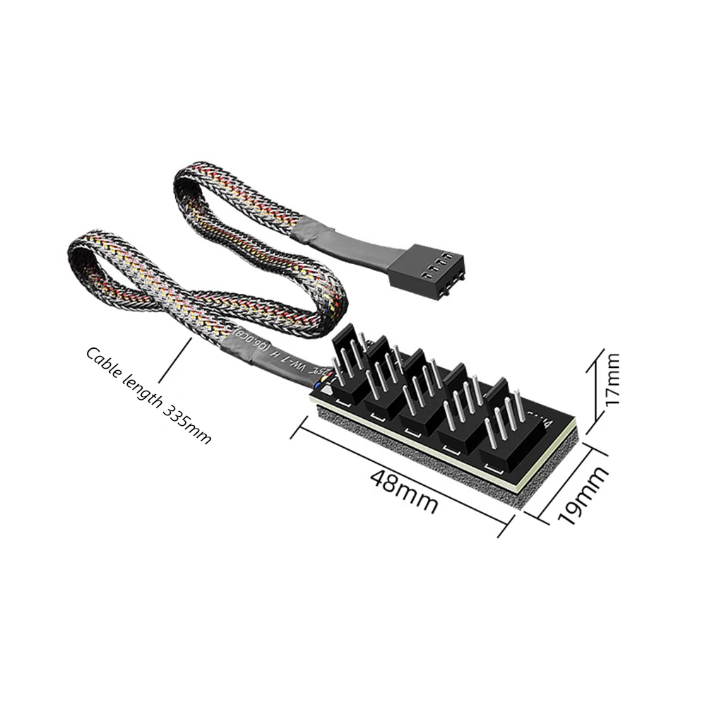 1 à 5 4 broches PWM ventilateur Hub CPU refroidisseur ventilateur PC boîtier ventilateur de refroidissement câble d'extension d'alimentation