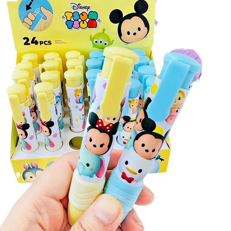 24pcs/lot Disney Mouse Press Eraser Cute Animal Writing Drawing Pencil Erasers Stationery Kids Gifts Office School Supplies