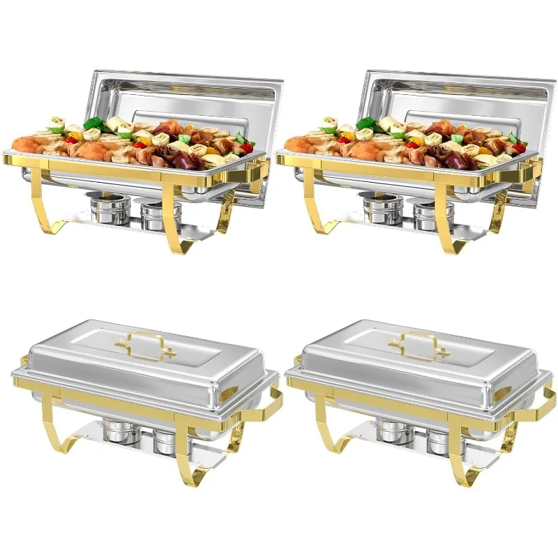 

Chafers and Buffet Warmer Sets for Catering, with Food & Water Pa