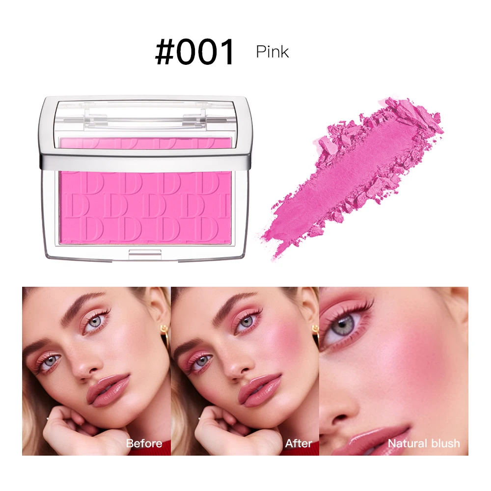 Hot Matte Embossed Blush Palette Rosy Blusher Facial Blush Powder High Pigmented Pink Coral Rouged For Cheeks Smooth Cosmetics