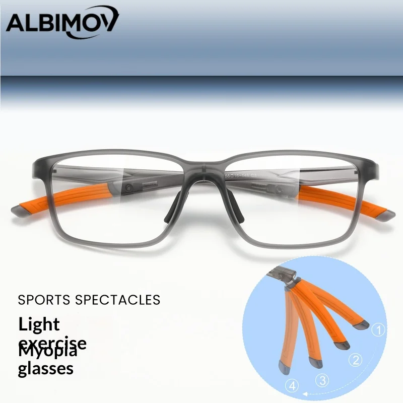 

Мужские спортивные очки с защитой от ударов, для близоруких, для бега, ультралегкая оправа, индивидуальная оптика, безвинтовые очки Gafa.