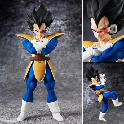 In stock BANDAI Original Anime SHF Dragon Ball Z Super Black Vegeta 2.0 Action Figures Toys Figurine Model Doll Toys Kids Gift