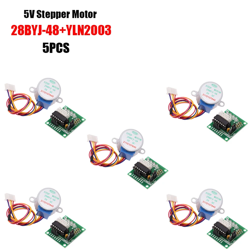 1-10PCS 1Set 28BYJ-48-5V 4 phase Stepper Motor+ Driver Board ULN2003 for Arduino 1 x Stepper motor +1x ULN2003 Driver board