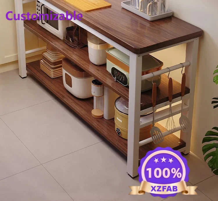 Factory Direct 2026 Kitchen rack Floor-to-ceiling multi-functional vegetable cutting table Workbench