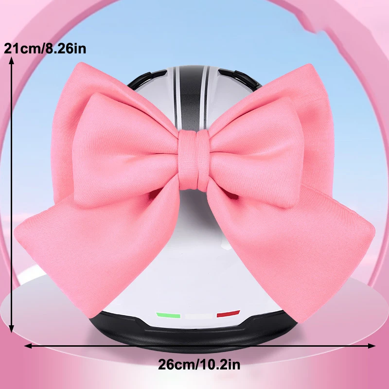 여성용 이중층 리본 장식 강력한 고정 귀여운 리본 액세서리 전기 오토바이 헬멧 액세서리