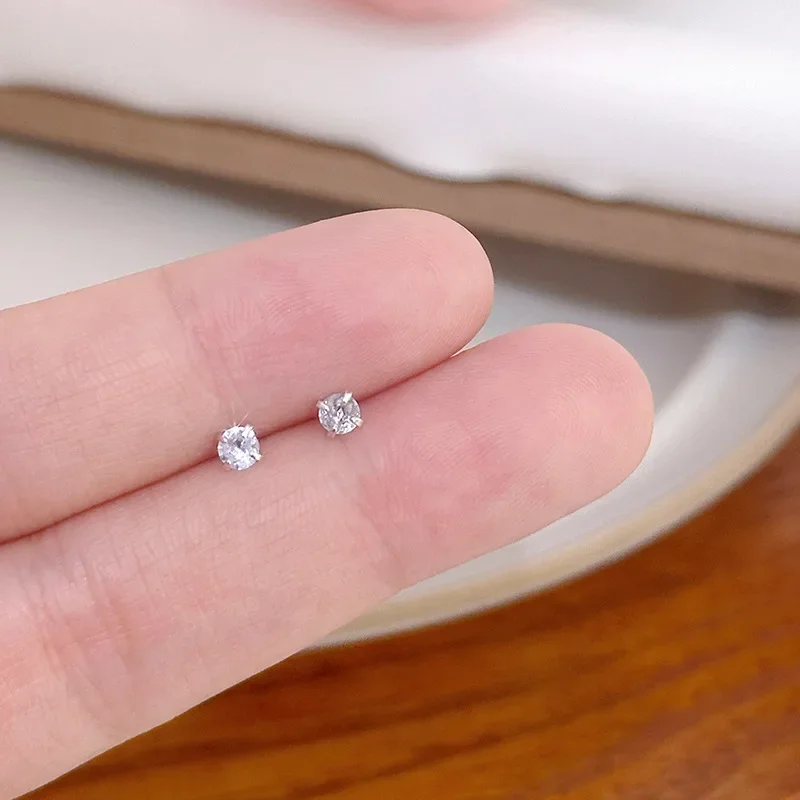 العصرية البسيطة الراين وأقراط للنساء الفتيات المجوهرات اليومية الكلاسيكية غرامة مجوهرات ثقب العظام الأذن الملحقات #3