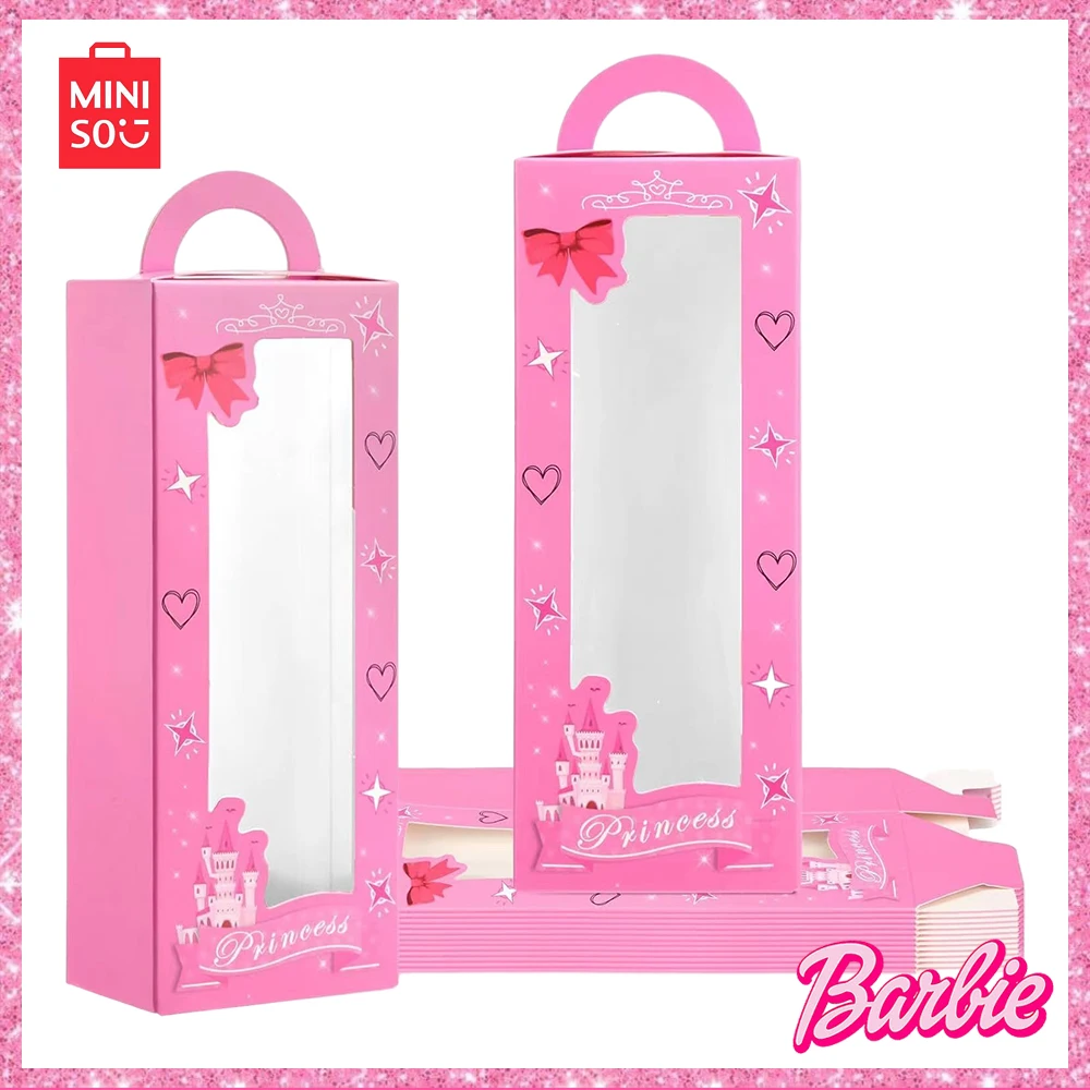 2024Miniso New Barbie Party Favorites Candy Box 12 Pieces Birthday Gift Package Creative Birthday Candy Box Bridal Gift Boxes