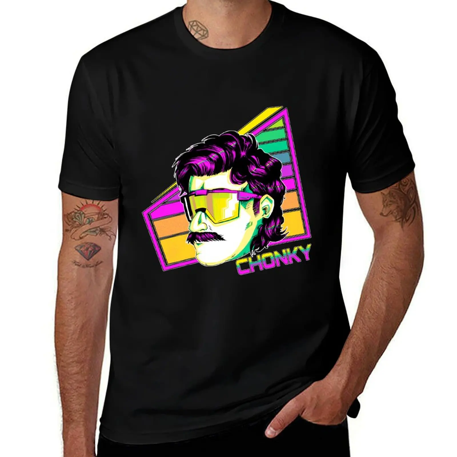 

Chonky RetroWave T-Shirt t shirts for man pack cotton t shirts for man graphic funny T-Shirt