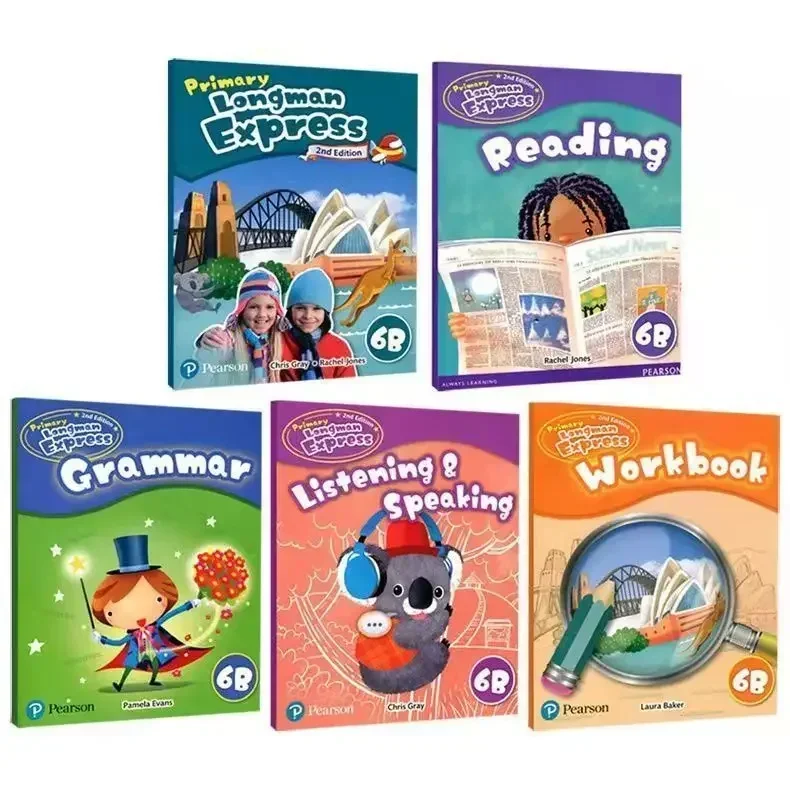Primary Longman Express 1A-6B Textbook +4 Workbooks Send Audio  Books for Kids in English