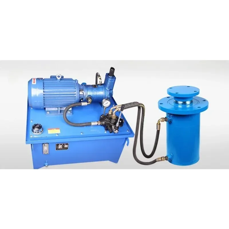 150T complete set of high pressure plunger pump manual valve hydraulic cylinder pump station