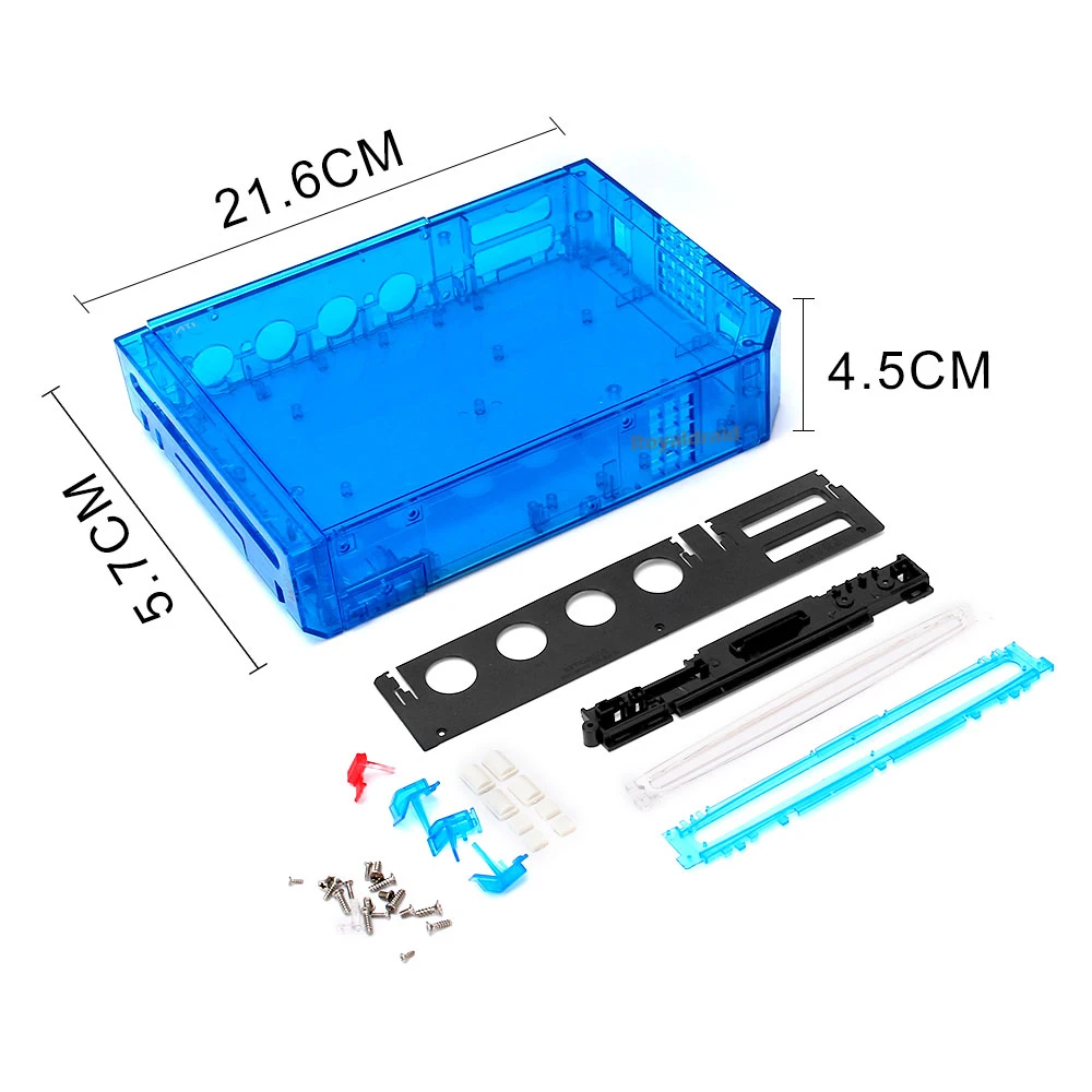 TRN Blue/Red Housing Shell with Retail Packaging Cover Housing Case for Nintend Wii Console Replacement with Retail Parts Acces