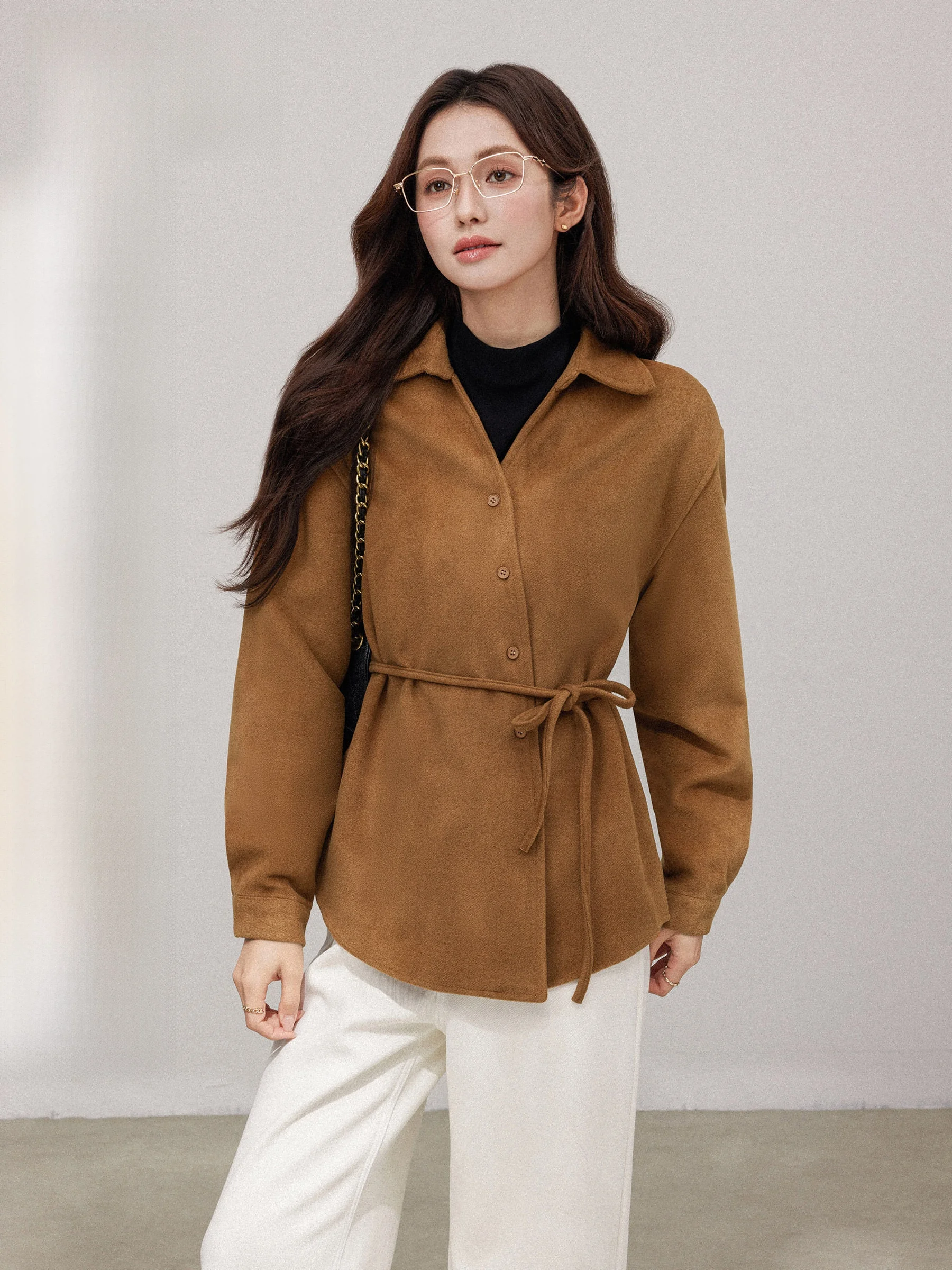 

Женский комплект Ne irt, винтажный длинный комплект с поясом, базовый слой, комплект из двух предметов, осень-зима, элитный повседневный комплект