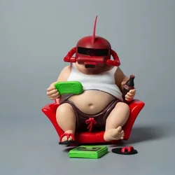 Classic Comic Anime Zaku Fat Boy in Sofa Version Funny Figure MS-06 Model Toys Gift