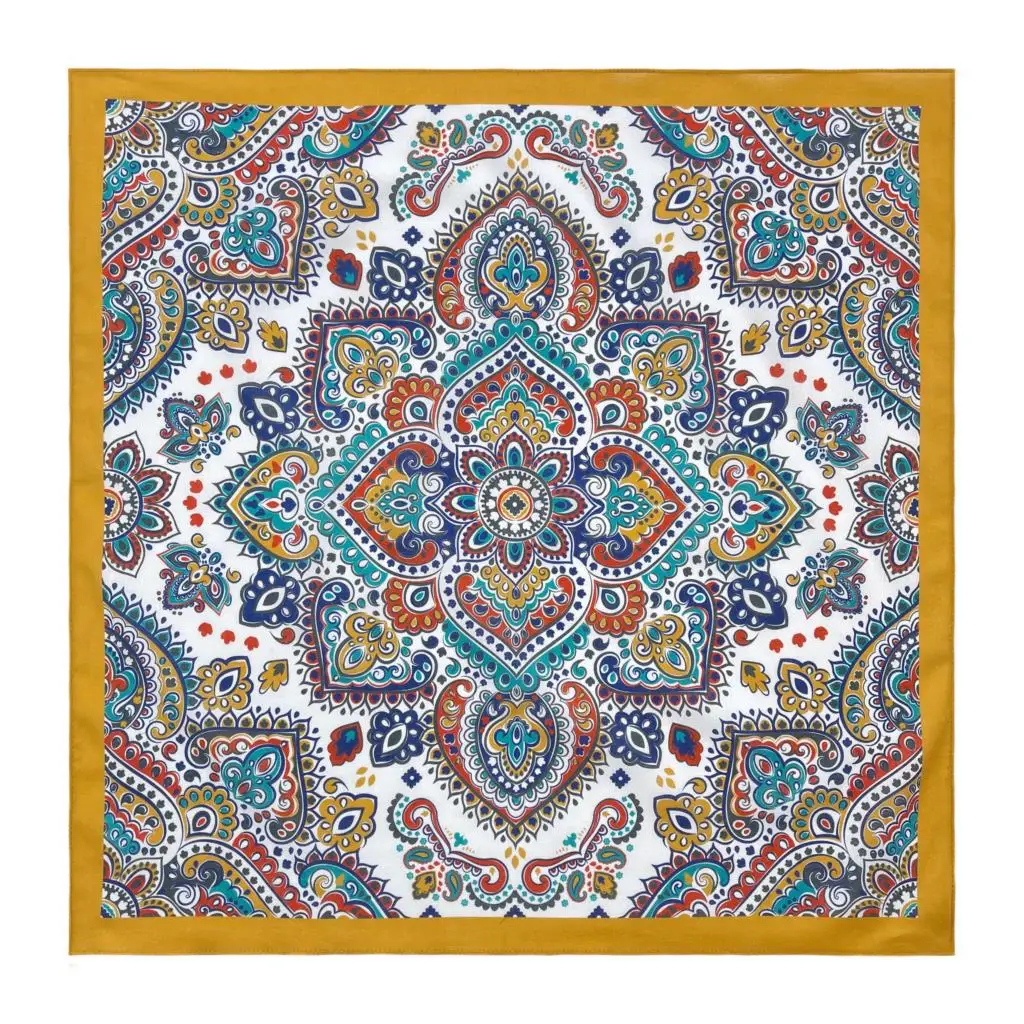 Nieuwe Paleis Ontwerp Mode Dame Mooie Bloem Cashew Hip Hop Katoen Bandana Vierkante Sjaal Hoofdband Paisley Cadeaus Voor Vrouwen/Meisje