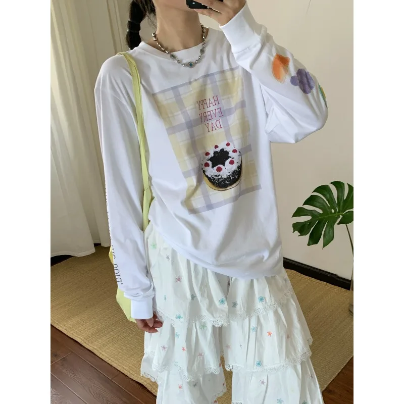 

Y2k Top Women's Clothing Long Sleeved Top Women's Gothic Clothing 3D Printed Pattern Breathable Quick Drying T-shirt