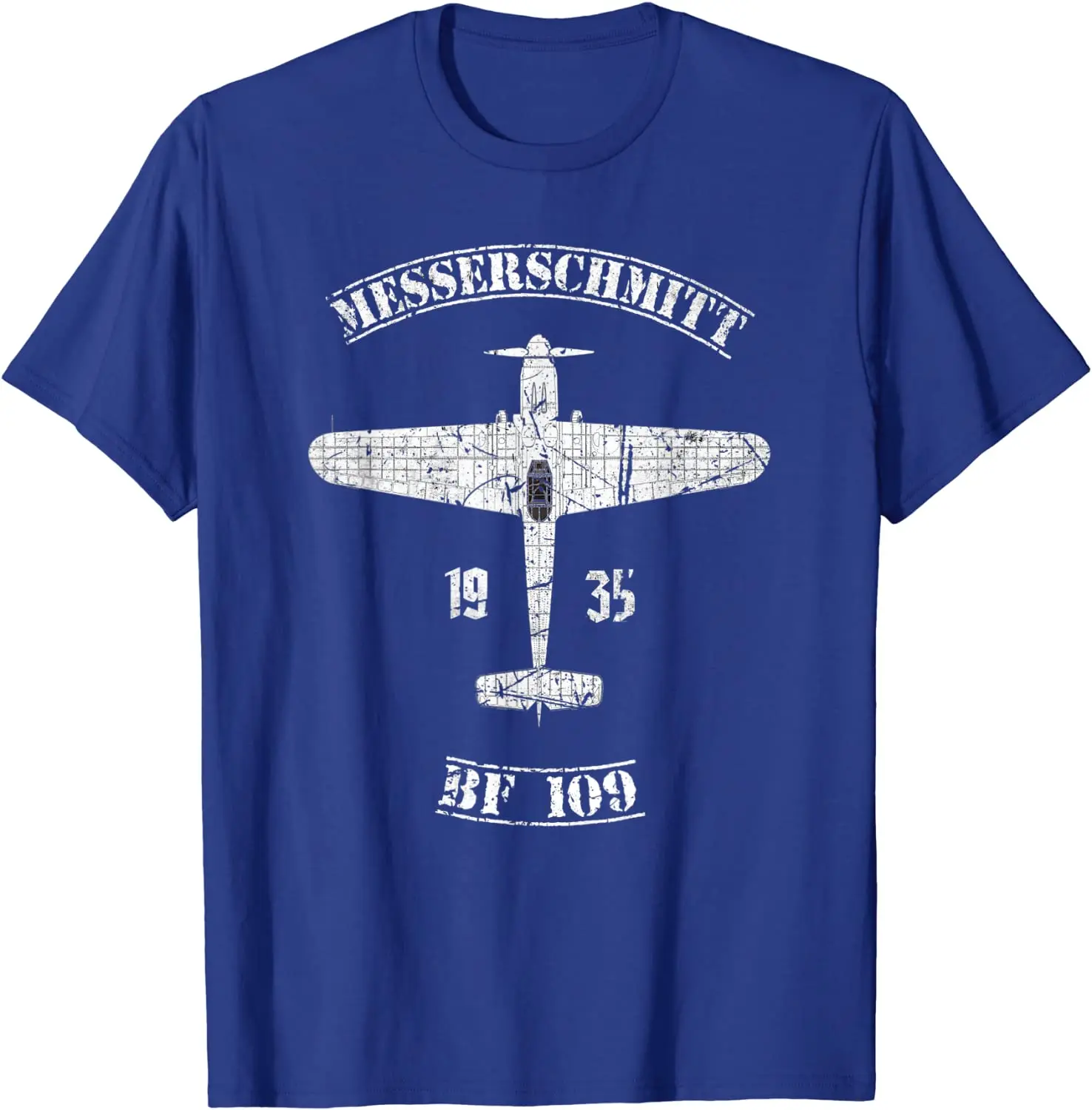 Bf 109 German WW2 Fighter Aircraft T-Shirt Men\'s Summer Cotton O-neck Short-sleeved Shirt