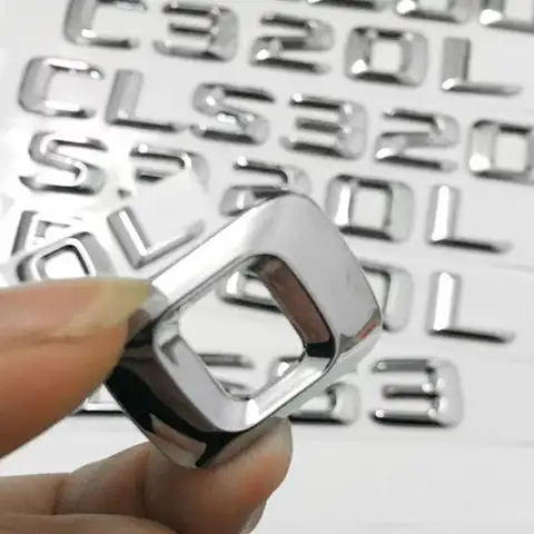 3D ABS Chrome Logo S320 S350 S400 S450 S500 S550 S580 S600 Emblem Letters Car Trunk Badge For Mercedes S W222 W223 Accessories
