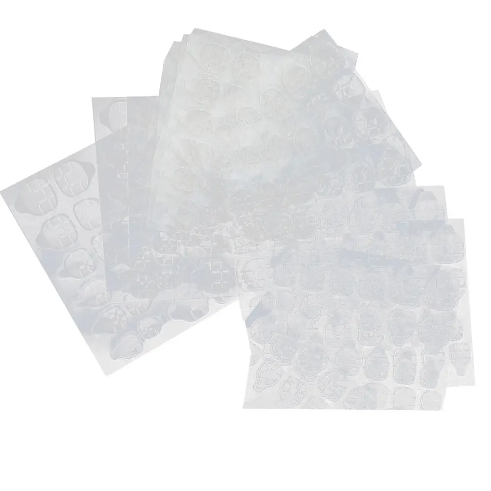 20Sheets Double-Sided Transparent Invisible Nail Glue Stickers Self-Adhesive Waterproof Temporary Nail Tips for Professional