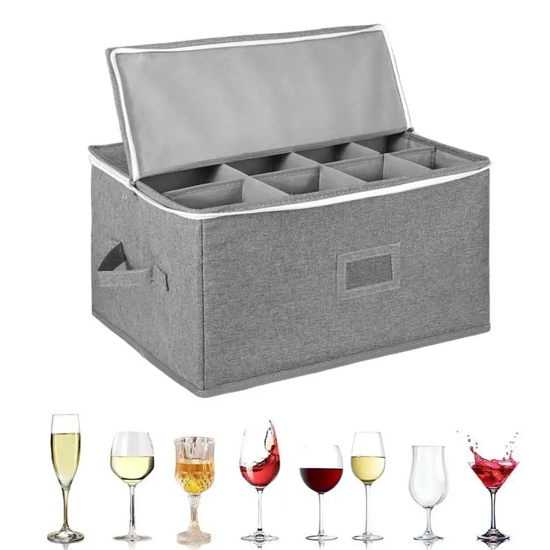 Wine Glass Storage Glassware Storage With Dividers Moving Supplies Cup Storage Organizer Fine China Storage Containers For Famil