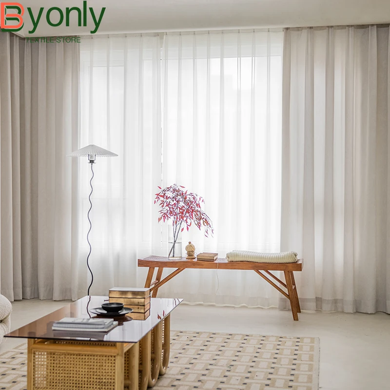 

Японский чай с молоком, бежевый, толстый рельефный оконный экран, шторы для гостиной, спальни, французское окно, балконное окно, индивидуальное