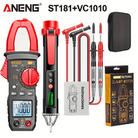 ANENG ST181 Clamp Meter Digital Multimeter AC Current 4000 Counts Ammeter Voltage Tester Car Capacitance NCV Ohm Test tools