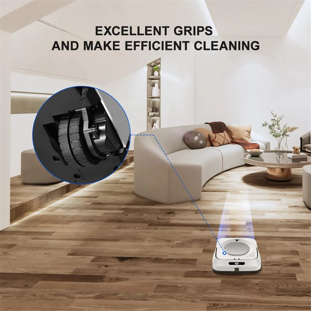 إطارات عجلات بديلة A02V-Non-Slip لـ IRobot Braava Jet M6 (6110) (6012) (6112) (6113) ممسحة روبوت نهائية
