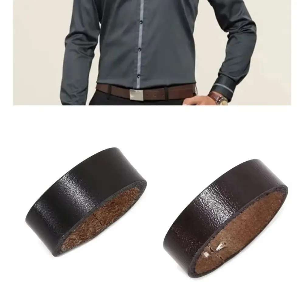 Waist Belt DIY Components Universal Waist Belt Loop Genuine Leather DIY Waist Belt Link Loop Buckle Replacement Teenager