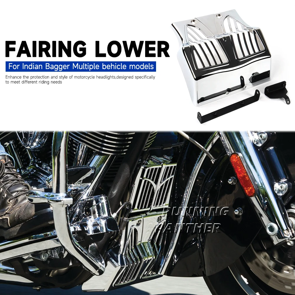 

For Indian Bagger Multiple Behicle Models Motorcycle Fairing Lower Front Spoiler Air Dam Fairing Mudguard Cover Accessories New