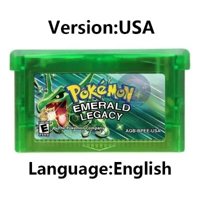 GBA Game Cartridge Pokemon Series Crown Flory Sky Unbound Quetzal geglazuurde Gaia Emerald Legacy videogameconsolekaart