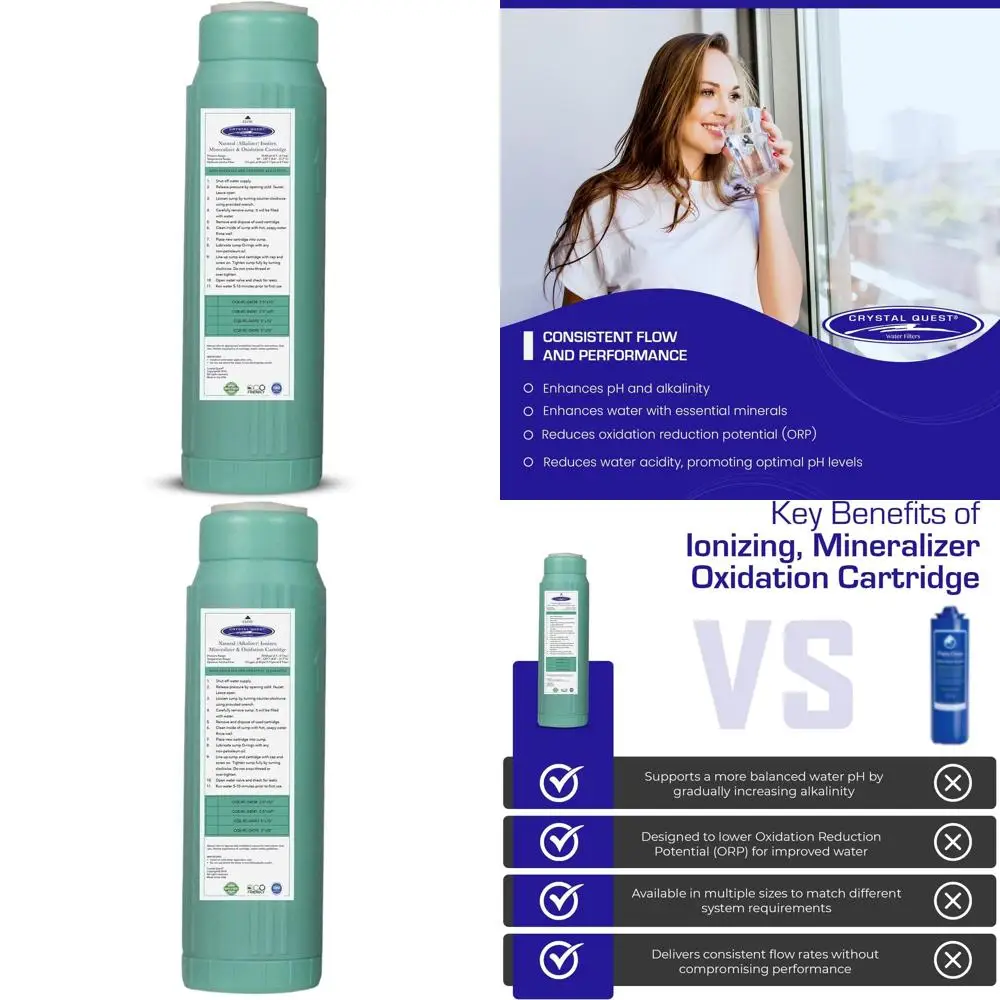 

Alkalizing and Ionizing Water System: Improves pH, Alkalinity, Reduces Acidity, Enhances Taste, Adds Essential Minerals, Long-La