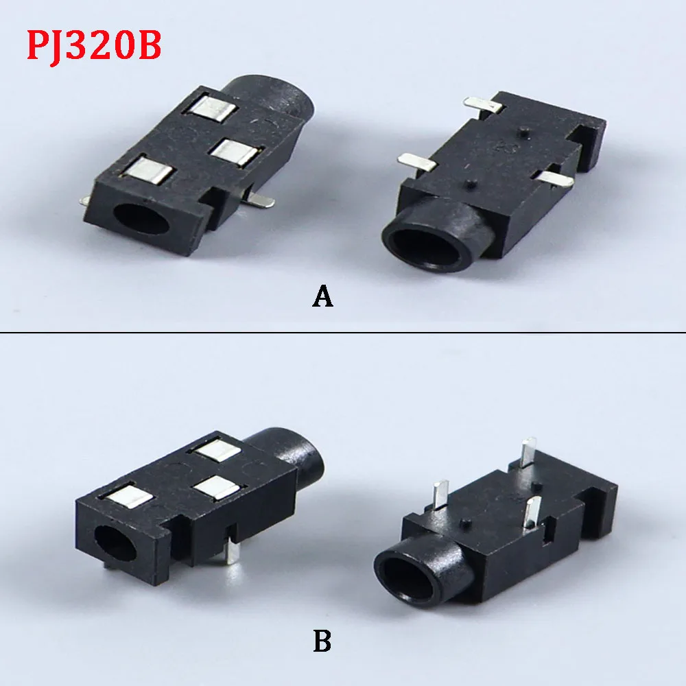 

10/20/50PCS Earphone Socket 3.5MM Audio Socket PJ-320 3Pin SMD Belt Column 3.5 Headset Female Seat PJ320B