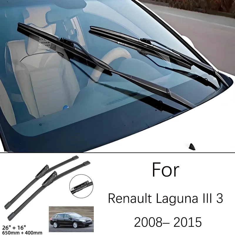 

For Renault Laguna III 3 2008-2015 2009 2010 2011 2012 26 16 Inch Front Wiper Blades Windshield Windscreen Window Accessories