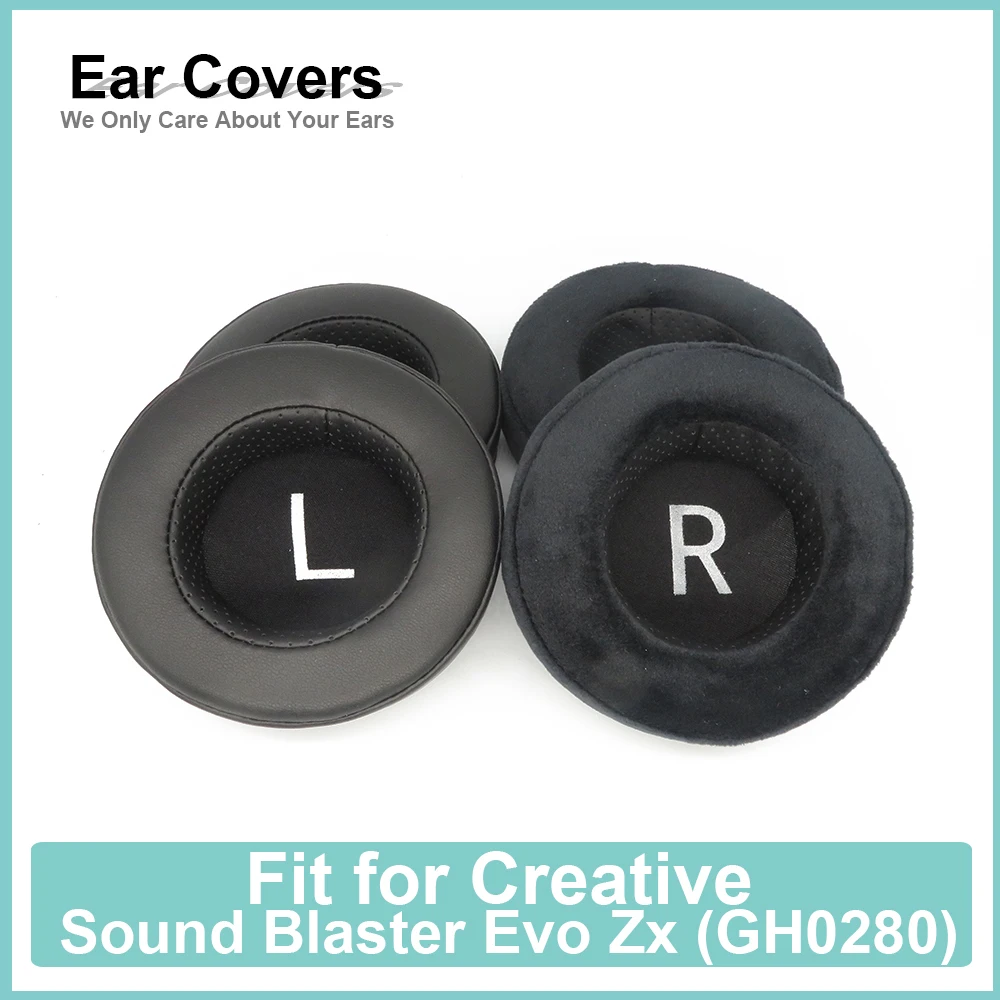 Earpads For Creative Sound Blaster Evo Zx (GH0280) Headphone Earcushions Protein Velour Pads Memory Foam Ear Pads