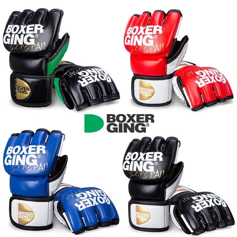 

Thicken Boxing Gloves MMA Gloves Half Finger Sanda Taekwondo Mitts Fight MMA Sandbag Gloves Training Equipment