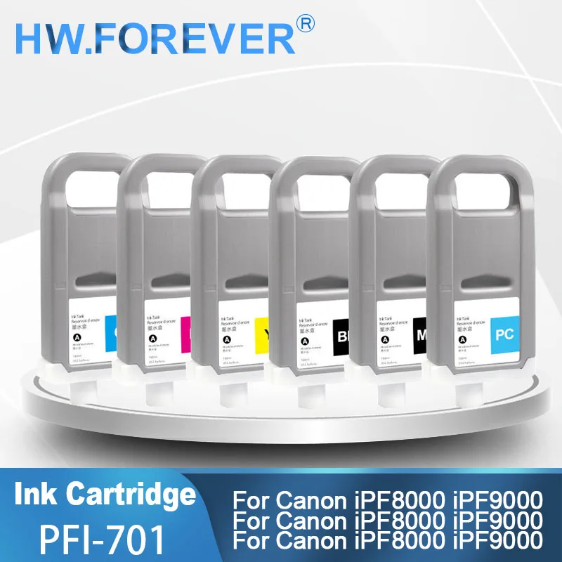 

PFI 701 PFI-701 Compatible Ink Cartridge For Canon iPF8000 iPF9000 iPF8000s iPF9000s iPF8010s With Pigment Chip Ink Cartridge