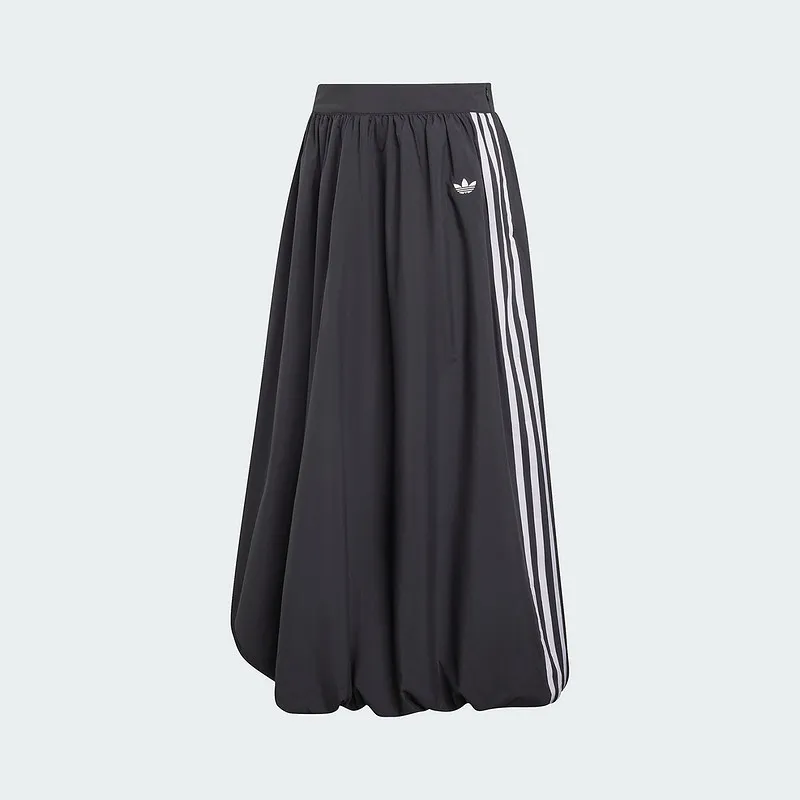 New Adidas Originals Sporty Midi Skirt Loose Fit Casual Streetwear Skirt with Side Stripes Comfortable Elastic Waist Skirt 3