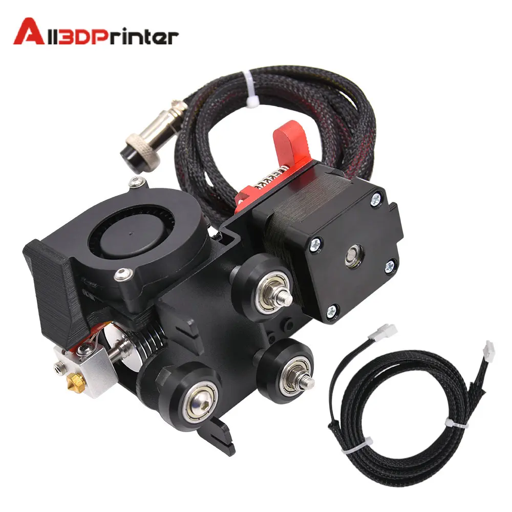 Upgrade MK8 Direct Drive Extruder Jarak Pendek Drive Logam Hotend Kit dengan Pulley Fan Turbo untuk Ender 3/CR-10/CR-10S/S4/S5/TEVO