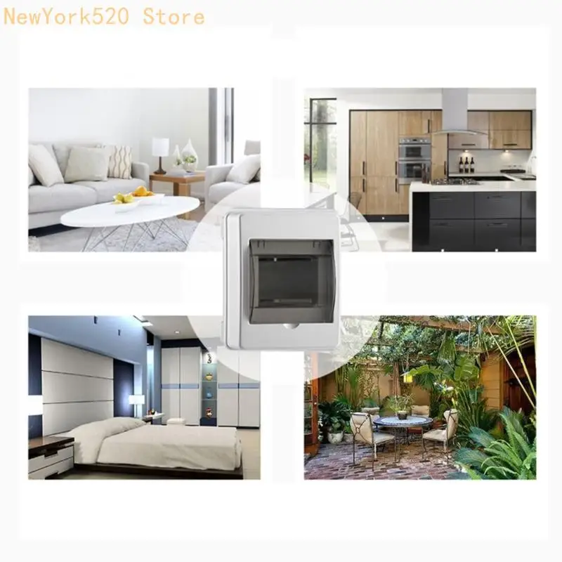 2-4-position Distribution Box Open and the Defense Circuit Box with Transparent Cover for Wall N84C
