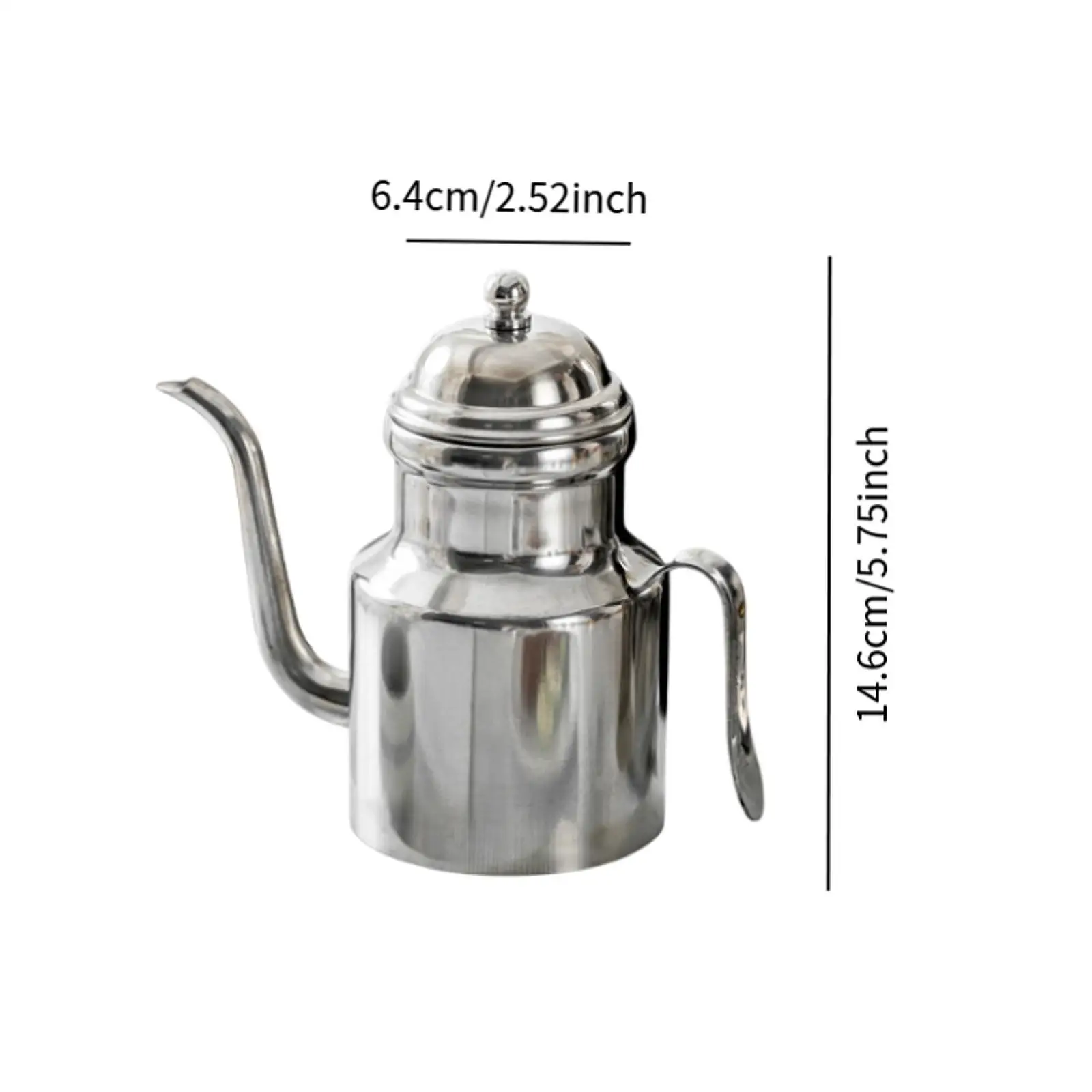 Stainless Steel Oil Container 450ml Leakproof Dispenser Pot for Cooking Camping Home Kitchen
