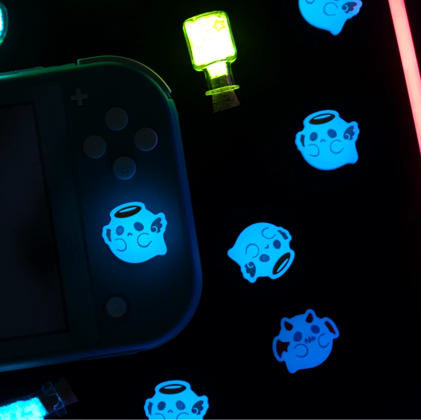 Cubierta protectora de silicona suave para palanca de pulgar, cubierta luminosa para interruptor Oled, NS Lite, Joycon