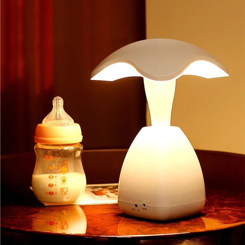 LED Table Romantic Flower Desk Lamp USB Rechargeable Touch Dimmable Portable Night Light for Bedroom Living Room Bedside Decor