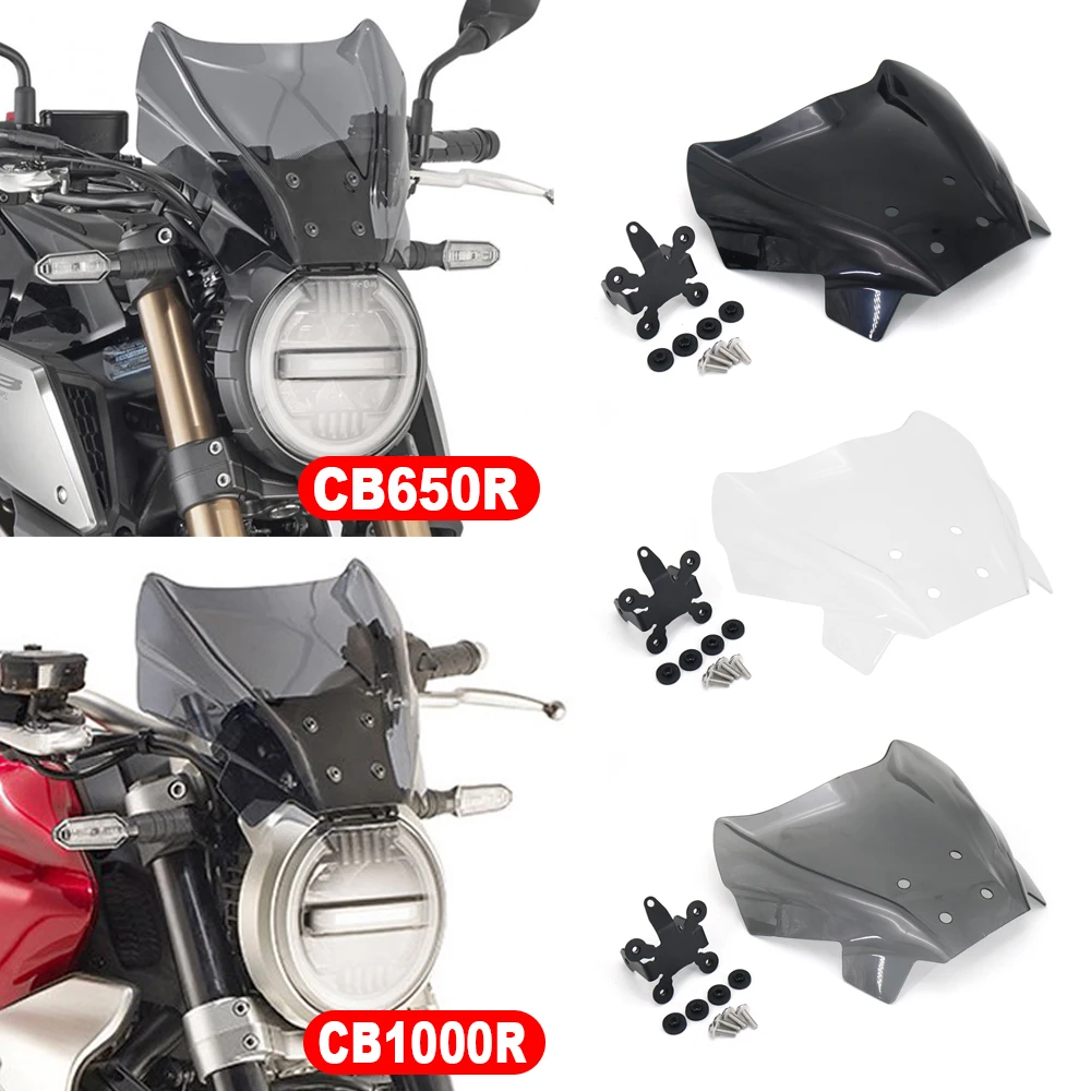 

CB650R 2019 2020 CB1000R 2018 2019 2020 NEW Windshield Windscreen For Honda CB 650R 1000R Wind Deflector CB 650 R CB 1000 R