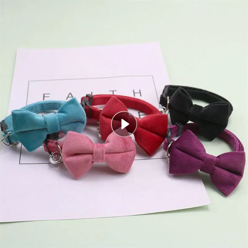 Pet Collar Striking Design Adjustable Bow Essentials Lovely Popular Choice Fashion Cat Pet Collar Home Supplies Bell Collar Bell