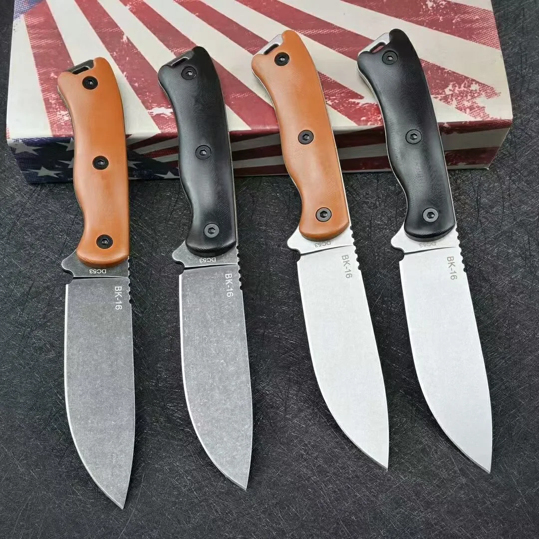 KbBK16 Outdoor Jungle Straight Fixed Knife DC53 Steel Camping Hunting Tactical gear survival self defense Pocket knife