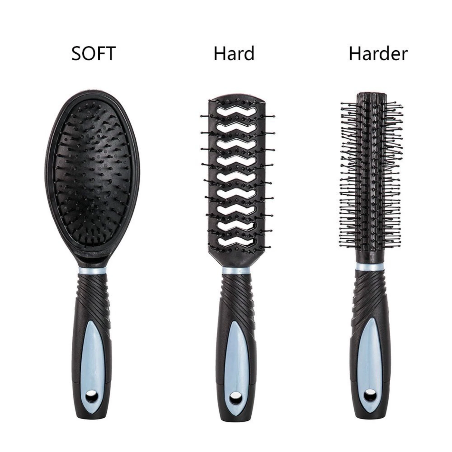 5Pcs Hair Comb Set Hair Styling Tools Hairdressing Combs Set Mirror Professional Salon Products Brush-Blue